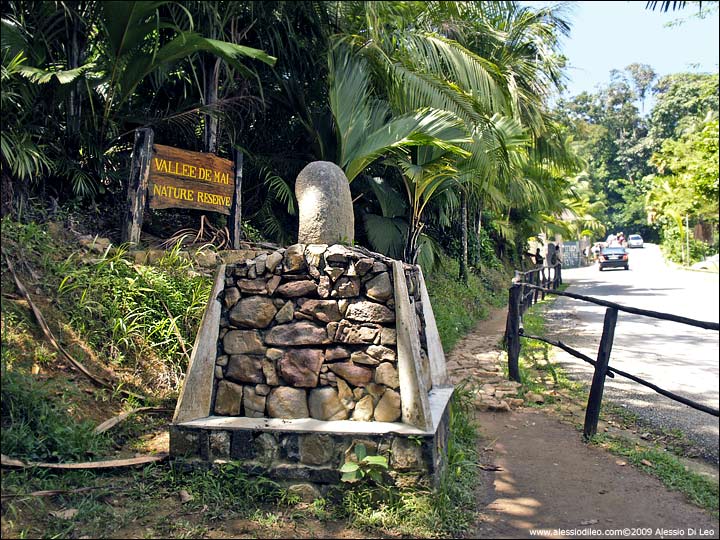 L'entrata della riserva Vallée de Mai - Seychelles