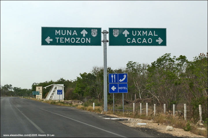 La strada verso Uxmal