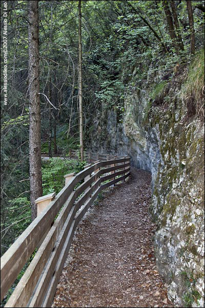 Il canyon che porta da San Zeno a San Romedio